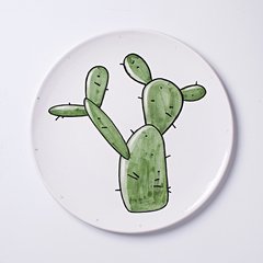Prato de faiança - cactus - peça unica - Coleção Sergio Niculitcheff