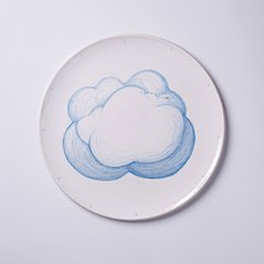 Prato de faiança - Nuvem - peça unica - Coleção Sergio Niculitcheff