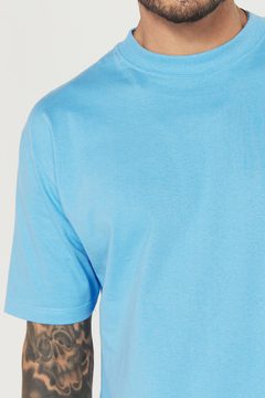 CAMISETA STREETWEAR GOLD URBAN SHOP - AZUL CÉU - GOLD URBAN SHOP