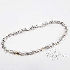 Pulsera plata y oro - comprar online