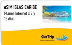 ESIM (SIM VIRTUAL) INTERNET CARIBE- Planes de Internet x 7 y 15 días