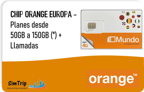 Orange Spain - Tarjeta SIM Prepago 50GB en España