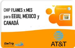 SIM EEUU, MEXICO y CANADÁ AT&T- Chip SimCard Internet desde 5GB + Llamadas Ilimitadas en EEUU