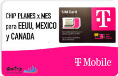 SIM EEUU TMOBILE - Planes x 30 días desde 4GB a Ilimitado de Internet en EEUU + 5GB México