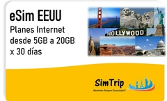 ESIM (SIM VIRTUAL) INTERNET ESTADOS UNIDOS - Planes desde 5GB a 20GB x 30 días