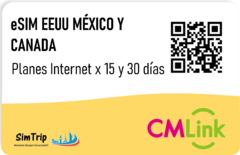 eSIM EEUU MÉXICO Y CANADÁ - Planes 15 y 30 días de Internet