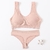 Imagem do Conjunto de sutiã lingerie feminina sem costura conjunto de almofadas removíve