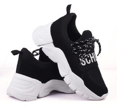 Tênis Sneaker Chunky Preto Feminino Lançamento Promoção - comprar online