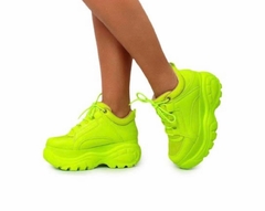 Tênis Buffalo Feminino Chunky Dad Sneakers Shutz Plataforma Verde Neon na internet