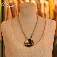 Collar de alpaca y piedras - comprar online