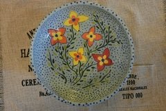 Plato de cerámica (flores) - comprar online