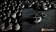 Boton simil cuero Med 36 (23 mm) ( Art 01-588 ) x 72 unidades - color negro