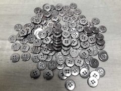Boton de metal med 18 ( 11 mm ) ( art 12-3742 ) color PELTRE x 144 unidades