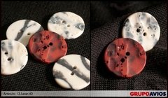 Boton de poliester med 44 ( 28 mm ) ( Art 12-lunar ) color GRIS BETEADO X 144 UNIDADES - OPACO - comprar online