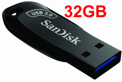 PEN DRIVE SANDISK USB 3.0 ULTRA SHIFT 32GB Z410 PRETO - Fighter Informática Suprimentos e Personalizações