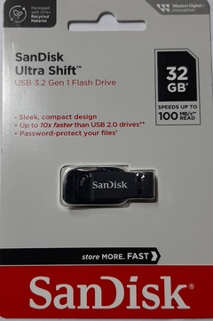 PEN DRIVE SANDISK USB 3.0 ULTRA SHIFT 32GB Z410 PRETO