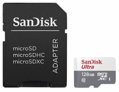 CARTAO DE MEMORIA SANDISK MICRO 128GB SD ULTRA C/ ADAPT 100 MB/S - comprar online