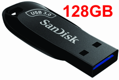 PEN DRIVE SANDISK ULTRA SHIFT 128GB Z410 3.0 PRETO - comprar online