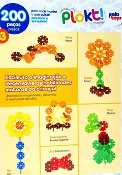 Brinquedo Montar Criativo Plokt Estrelas Educativo 200 Peças - BRINQUEDOS E UTILIDADES 