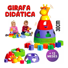 Girafa Baby Didático Formas Brinquedo