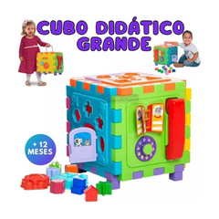 Brinquedo Educativo Cubo Didático Grande 29x29 Cm