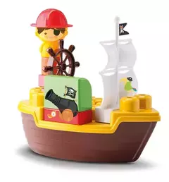 Blocos De Montar Infantil Barco Navio Pirata 49 Peças Samba - comprar online