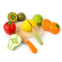 KIT FRUTAS E LEGUMES DE MADEIRA PINUS EDUCATIVO MONTESSORI