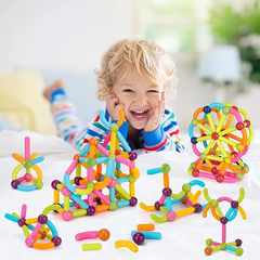 Blocos de Construção Magnéticos Montessori Brinquedos Educativos - comprar online