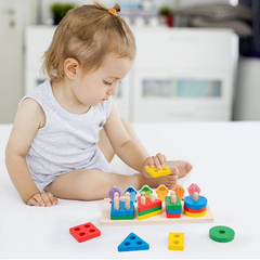 Brinquedos Educativos para Crianças Montessori, Forma, Quebra-cabeças Escolar,