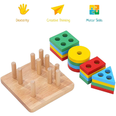 Prancha De Seleção Colorida Montessori Brinquedos - BRINQUEDOS E UTILIDADES 