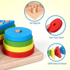 Prancha De Seleção Colorida Montessori Brinquedos - BRINQUEDOS E UTILIDADES 