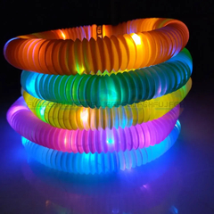 Poptube Com Led Tubo Fidget Tube Toys Folding Pop It Anti Estresse Iluminação - loja online