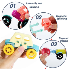 Imagem do Blocos de Construção Magnéticos Montessori Brinquedos Educativos
