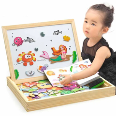 Imagem do Caixa De Brinquedos Educativos Kids Drawing Board 3D Puzzle Writing Board