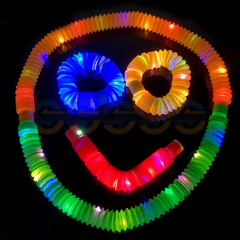 Poptube Com Led Tubo Fidget Tube Toys Folding Pop It Anti Estresse Iluminação - loja online