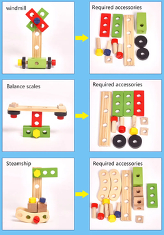 Caixa de Ferramentas Brinquedos Educativos Montessori De Pinus - comprar online