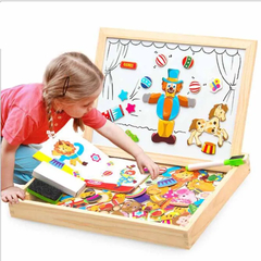 Caixa De Brinquedos Educativos Kids Drawing Board 3D Puzzle Writing Board - comprar online