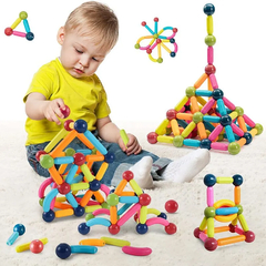 Blocos de Construção Magnéticos Montessori Brinquedos Educativos - comprar online