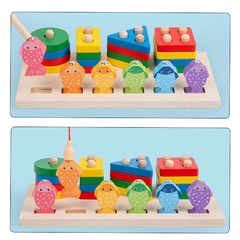 Brinquedos Educativos para Crianças Montessori, Forma, Quebra-cabeças Escolar,