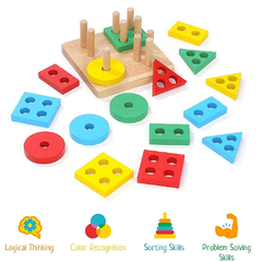 Prancha De Seleção Colorida Montessori Brinquedos - BRINQUEDOS E UTILIDADES 