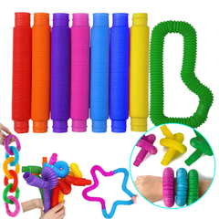 Tubo telescópico pop colorido, alongamentos tubo ondulado, Stress Relief Toy pa - comprar online