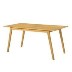 Mesa de comedor con patas de madera y tapa blanca 56 - Decormundo