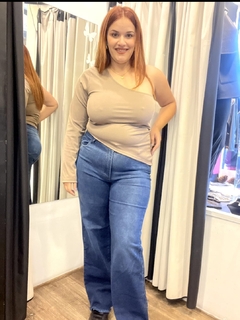 Jean Wide Leg Elastizado (Azul Claro Localizado) en internet