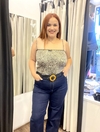 Jean Wide Leg Elastizado (Azul estático)