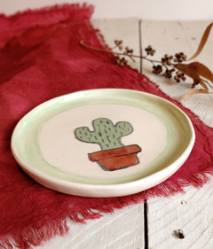 Plato mediano modelo recto Cactus - comprar online