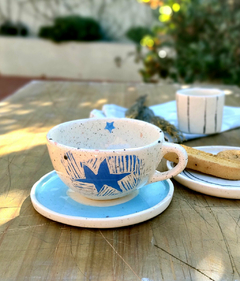 Imagen de SET Taza ANCHA + Plato M (Colores y diseños a elección)