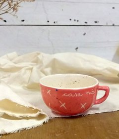 Taza ancha mediana Casa Mía Roja - comprar online