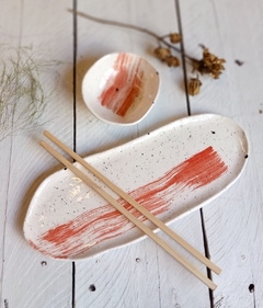 set de sushi individual. pincelada roja - comprar online