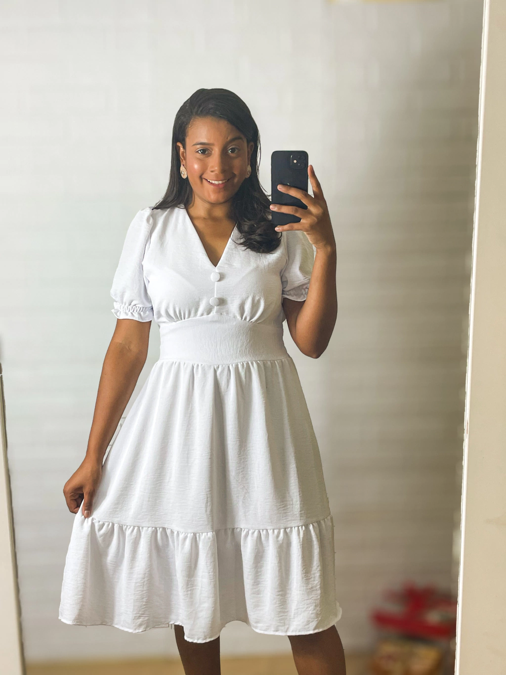 Vestido Midi Rai - Branco