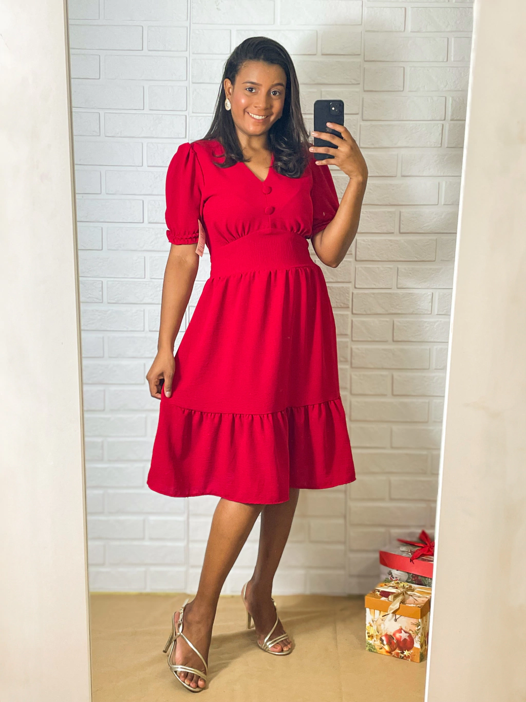 Vestido Midi Rai - Vermelho